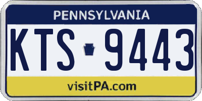 PA license plate KTS9443