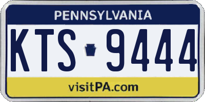 PA license plate KTS9444