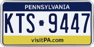 PA license plate KTS9447