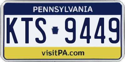 PA license plate KTS9449