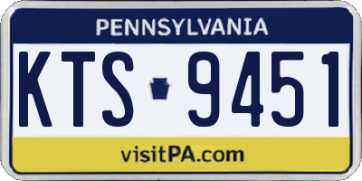 PA license plate KTS9451