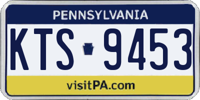 PA license plate KTS9453