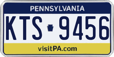 PA license plate KTS9456