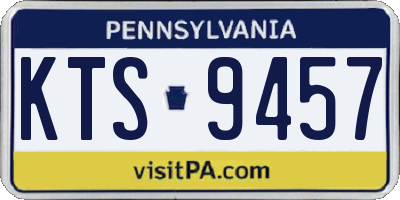 PA license plate KTS9457