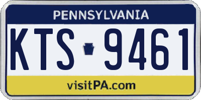 PA license plate KTS9461
