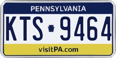 PA license plate KTS9464