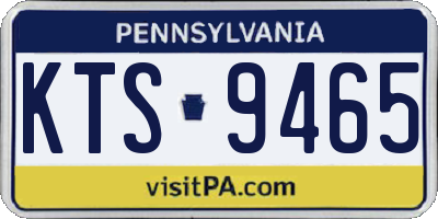 PA license plate KTS9465