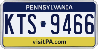 PA license plate KTS9466