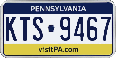 PA license plate KTS9467