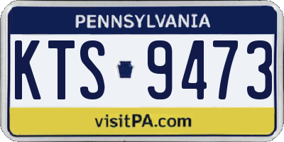 PA license plate KTS9473