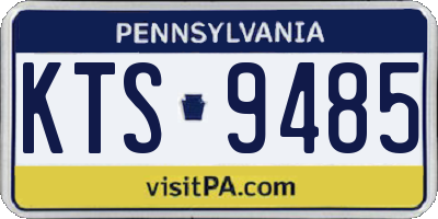 PA license plate KTS9485