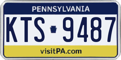 PA license plate KTS9487