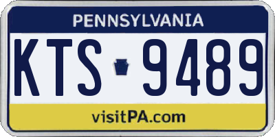 PA license plate KTS9489