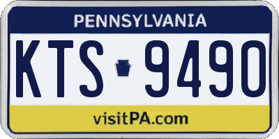 PA license plate KTS9490