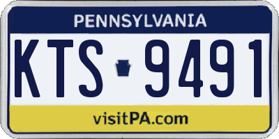 PA license plate KTS9491