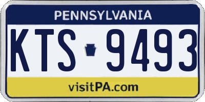 PA license plate KTS9493