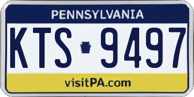 PA license plate KTS9497