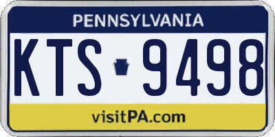 PA license plate KTS9498