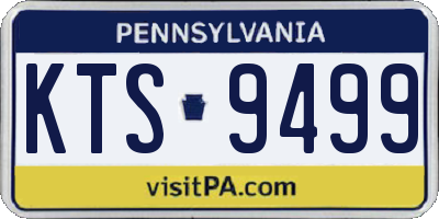 PA license plate KTS9499
