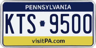 PA license plate KTS9500