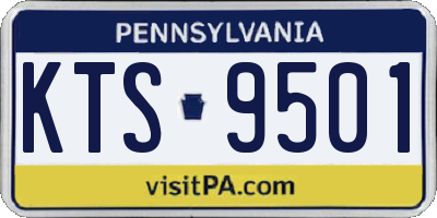 PA license plate KTS9501