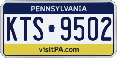 PA license plate KTS9502