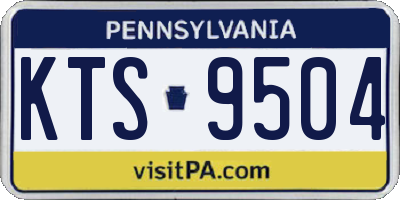PA license plate KTS9504