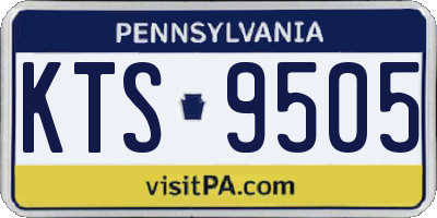 PA license plate KTS9505