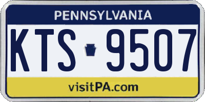 PA license plate KTS9507