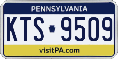 PA license plate KTS9509