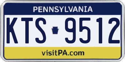 PA license plate KTS9512