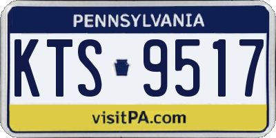 PA license plate KTS9517