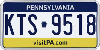 PA license plate KTS9518