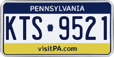 PA license plate KTS9521