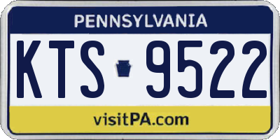 PA license plate KTS9522