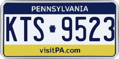 PA license plate KTS9523