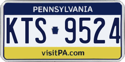 PA license plate KTS9524
