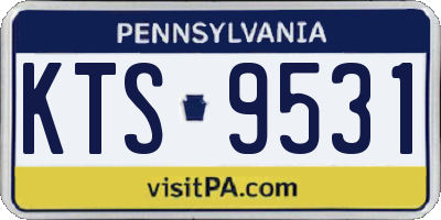 PA license plate KTS9531