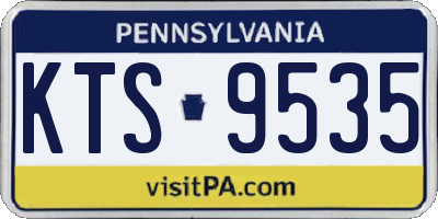 PA license plate KTS9535