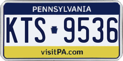PA license plate KTS9536