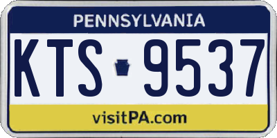 PA license plate KTS9537
