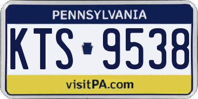 PA license plate KTS9538