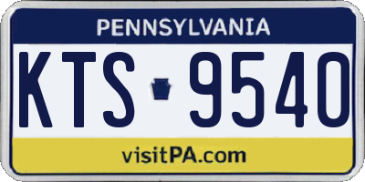PA license plate KTS9540