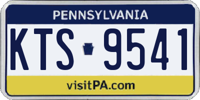 PA license plate KTS9541