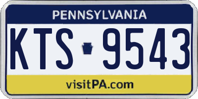 PA license plate KTS9543