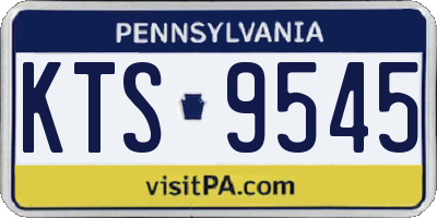 PA license plate KTS9545