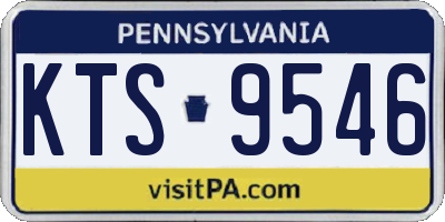 PA license plate KTS9546