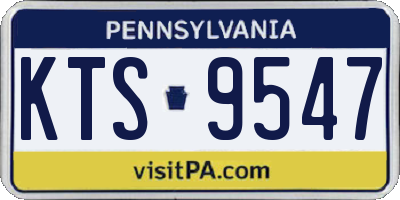 PA license plate KTS9547
