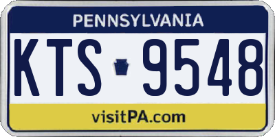 PA license plate KTS9548