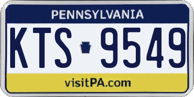 PA license plate KTS9549